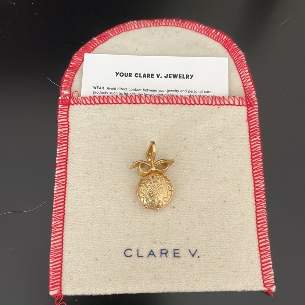 New Clare V bow locket charm